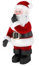 3d render of Santa Claus showing to be quiet gesture