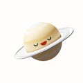 3D render Saturn kids astronomy Royalty Free Stock Photo