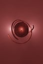 3d Render. Sci-fi object with glowing energy at center. Rotation metal sphere