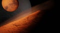 3d render sci-fi outer space Mars planet