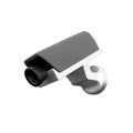 3D render Security camera. White CCTV surveillance system. 3d render illustration isolated on white background