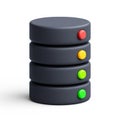 3d render of server stack with status indicators representing data storage and processing in a technology context Royalty Free Stock Photo
