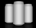 3d Render of a set of Aluminum Cans Royalty Free Stock Photo