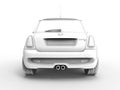 3d render Shaded view of the back of a Mini cooper S Royalty Free Stock Photo