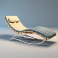 3d Render Of Small Reclining Lounge Chair With Smooth And Curved Lines