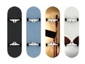 3d render snowboards on white