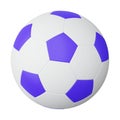 3d render soccer ball icon isolated on white background