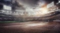 Sport Backgrounds. Soccer stadium. 3d render Royalty Free Stock Photo