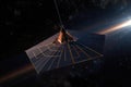 3d render of solar sail propulsion technology