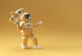 3d Render Spaceman Astronaut Flying with Rocket 3d illustration Design