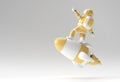 3d Render Spaceman Astronaut Flying with Rocket 3d illustration Design Royalty Free Stock Photo