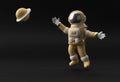 3d Render Spaceman Astronaut Jumping 3d illustration Design