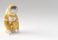 3d Render Spaceman Astronaut Running Pose 3d illustration Design
