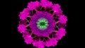 3d render spin animation of symmetrical multicolor octa shape with struts