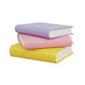 Stack Of Three Colorful Books pile reading Royalty Free Stock Photo
