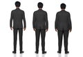 3D Render : standing male  body type ie. skinny type,muscular type,heavy weight Royalty Free Stock Photo