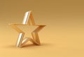 3D Render Star Icon Simple 3d style symbol illustration background