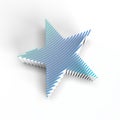 3D Render Star Icon Simple 3d Style Symbol