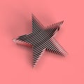 3D Render Star Icon Simple 3d style symbol