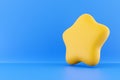 3d render star. 3d rendering star. 3d render yellow star illustration