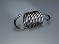 3D render of steel mechanical spring Royalty Free Stock Photo