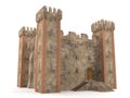 3d render stone brick stronghold Royalty Free Stock Photo