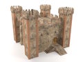 3d render stone brick stronghold Royalty Free Stock Photo