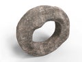 3d render of stone wheel Royalty Free Stock Photo