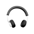 3D render Support operator headphones 3d icon. Professional white device with microphone. Help and discussion of user Royalty Free Stock Photo
