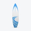 3D render of a surfboard on a white background Royalty Free Stock Photo