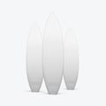 3D render of a surfboard on a white background Royalty Free Stock Photo