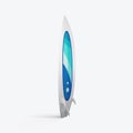 3D render of a surfboard on a white background Royalty Free Stock Photo