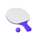 3d render table tennis icon isolated on white background