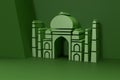 3D Render Taj Mahal icon, India Agra - 3D illustration