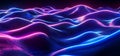 3D render technology abstract background, neon fastest glowing light, empty space scene, spotlight, cyber futuristic sci
