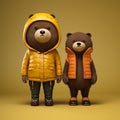 Minimalist 3d Bears A Fusion Of Cinema4d, Wes Anderson, And Hip-hop Style