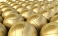 3d render Tennisball Gold (close-up)