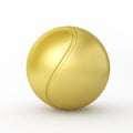 3d render tennisball gold (clipping path) Royalty Free Stock Photo
