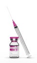 3d render of testosterone cypionate with syringe