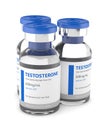 3d render of testosterone injection vials
