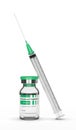 3d render of testosterone propionate with syringe