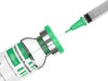 3d render of testosterone propionate with syringe Royalty Free Stock Photo