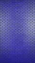 Vertical texture of the brick wall of many rows of bricks painted in blue color Royalty Free Stock Photo