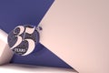 3D Render 35th Years Anniversary with Space of Your Text Celebration 3D illustration Royalty Free Stock Photo