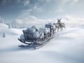 3D Render of a Christmas Sleigh Ride
