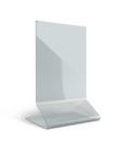 3D render transparent acrylic table stand menu holder display Royalty Free Stock Photo