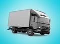 3d render truck up to five tons illustration on blue background with shadow Royalty Free Stock Photo