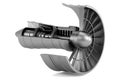 3d render of turbine - airplane