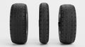 3D Render of Tyres Royalty Free Stock Photo