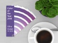 3d render of ultraviolet color palette guide